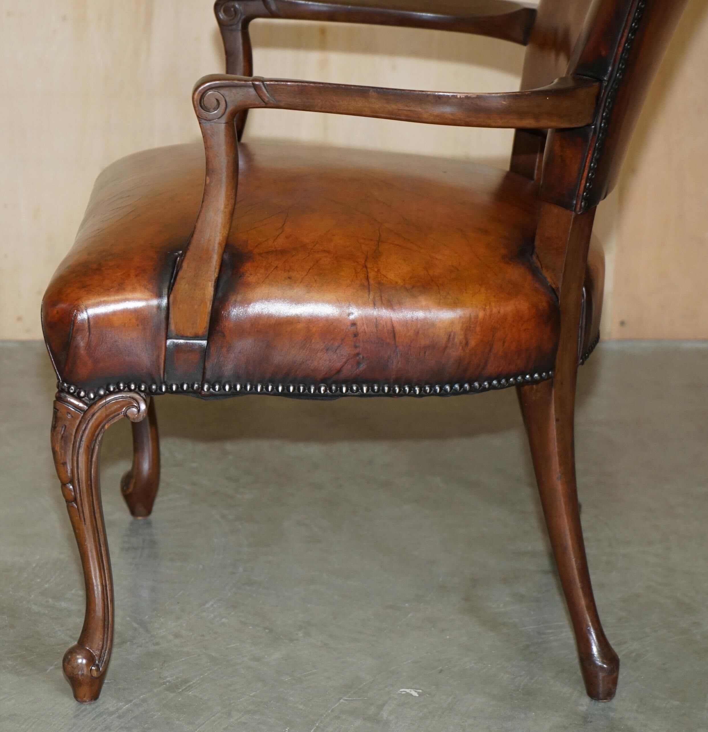 Restored leather office chair, Victorian era