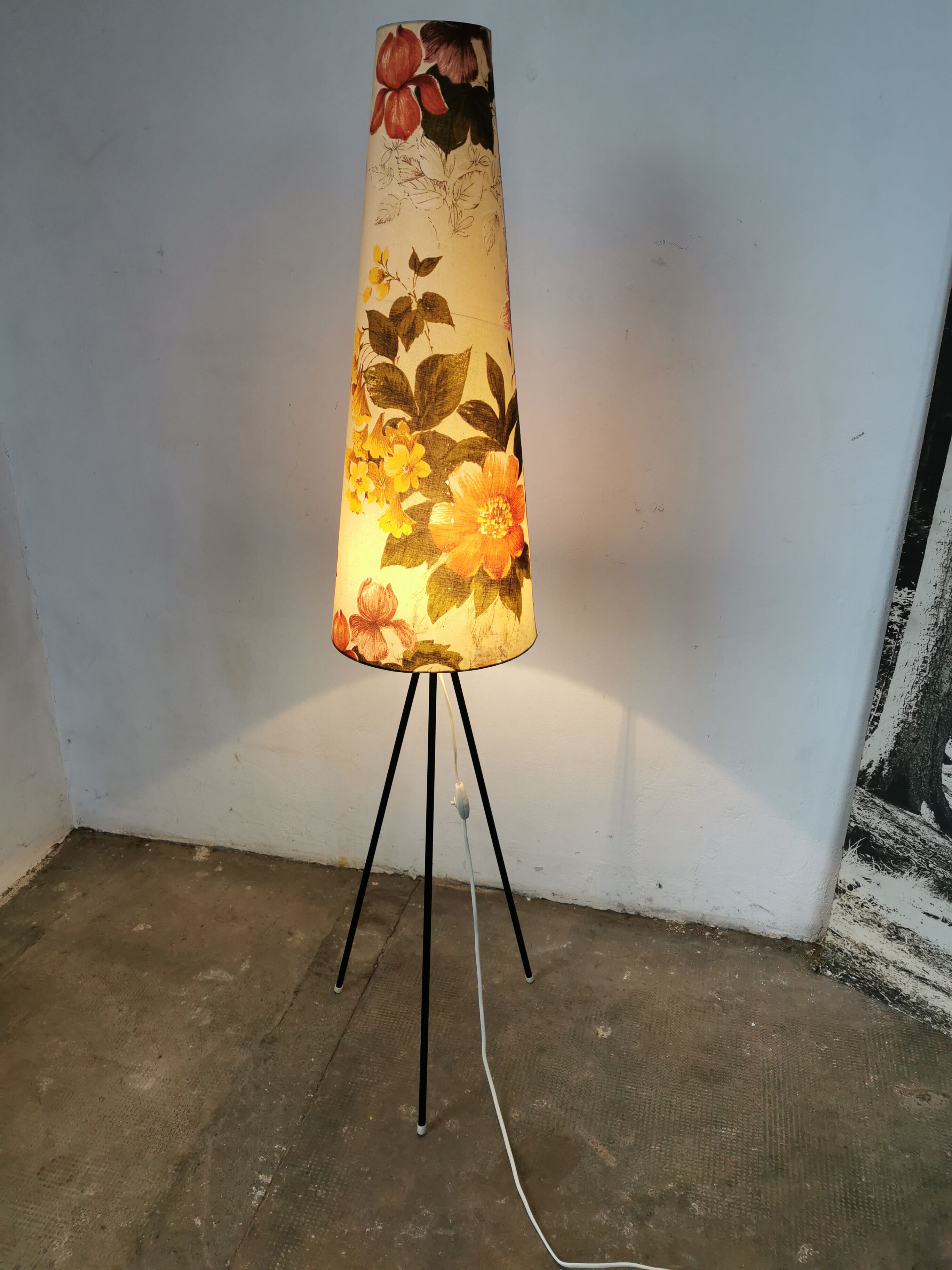 Vintage tripod floor lamp