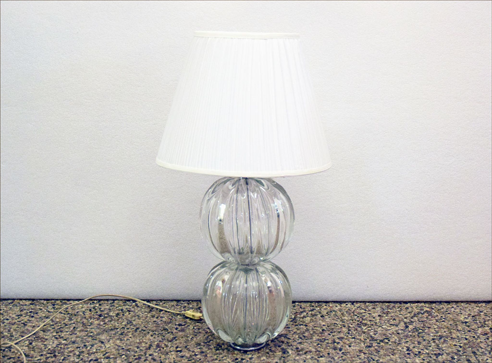 Lampe de table en verre soufflé de Murano, années 1970