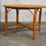 Léontine vintage 60's rattan dining table