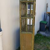 Vintage rattan and bamboo bookcase
