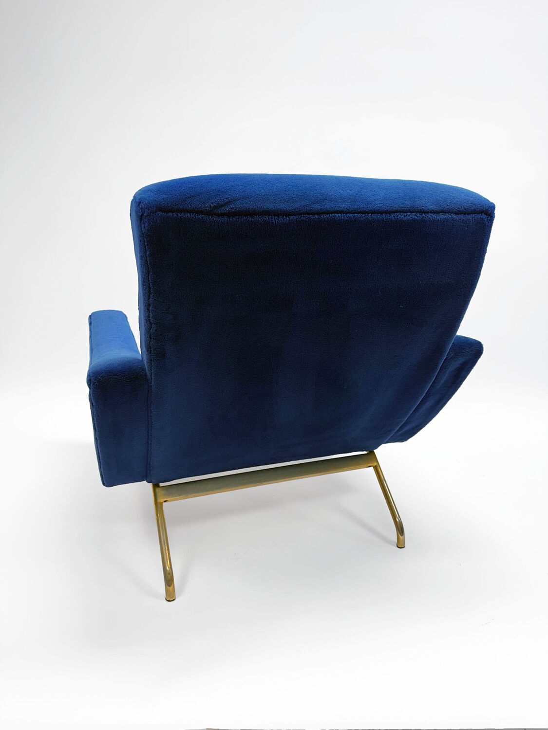 Paire de fauteuils Galion bleu royal de Steiner (années 1950)