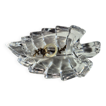 Vintage cut crystal leaf bedside jewellery holder – Rings & earrings