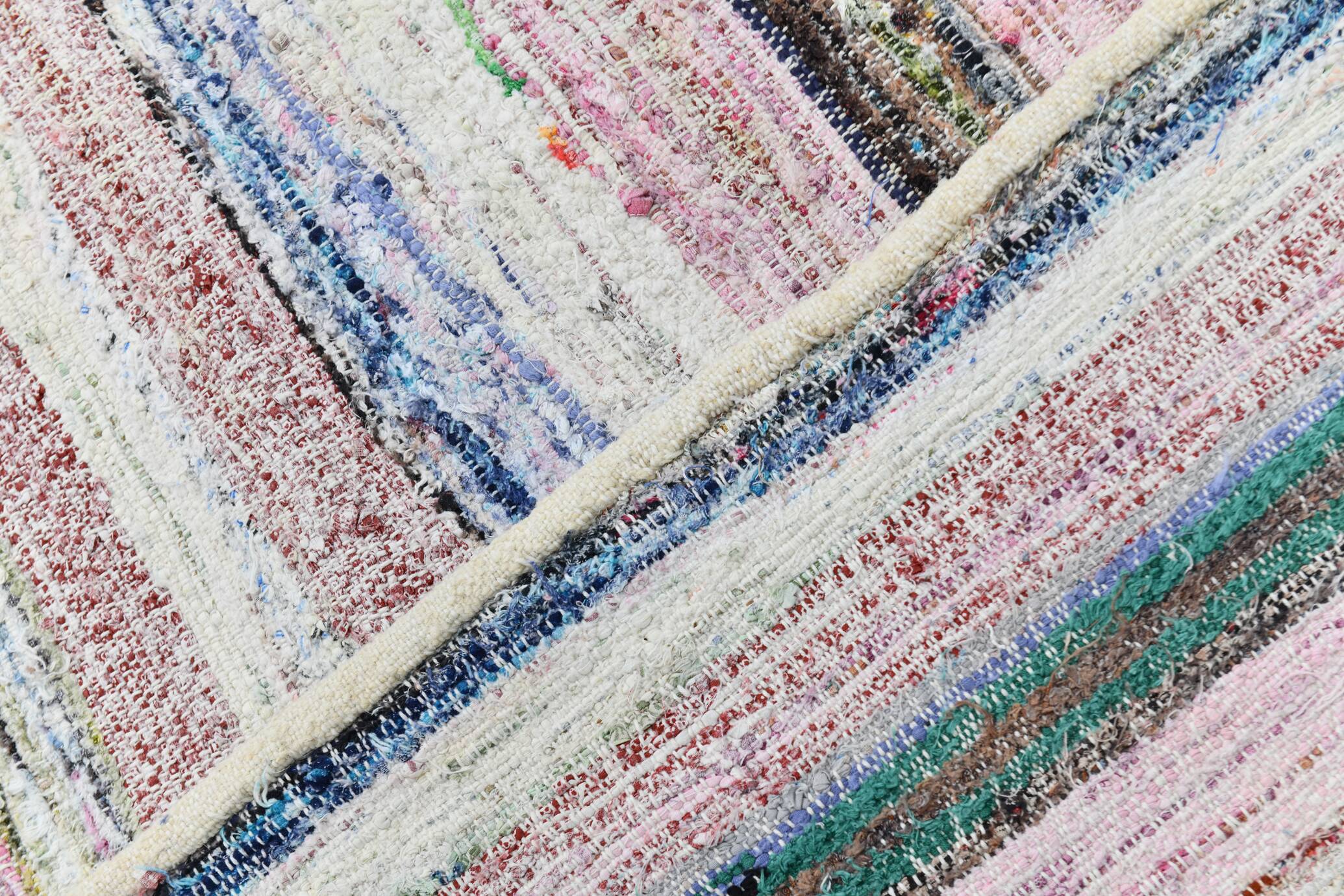5x8 Vintage Striped Multicolor Rug Boho Pastel Design, 166x257 Cm