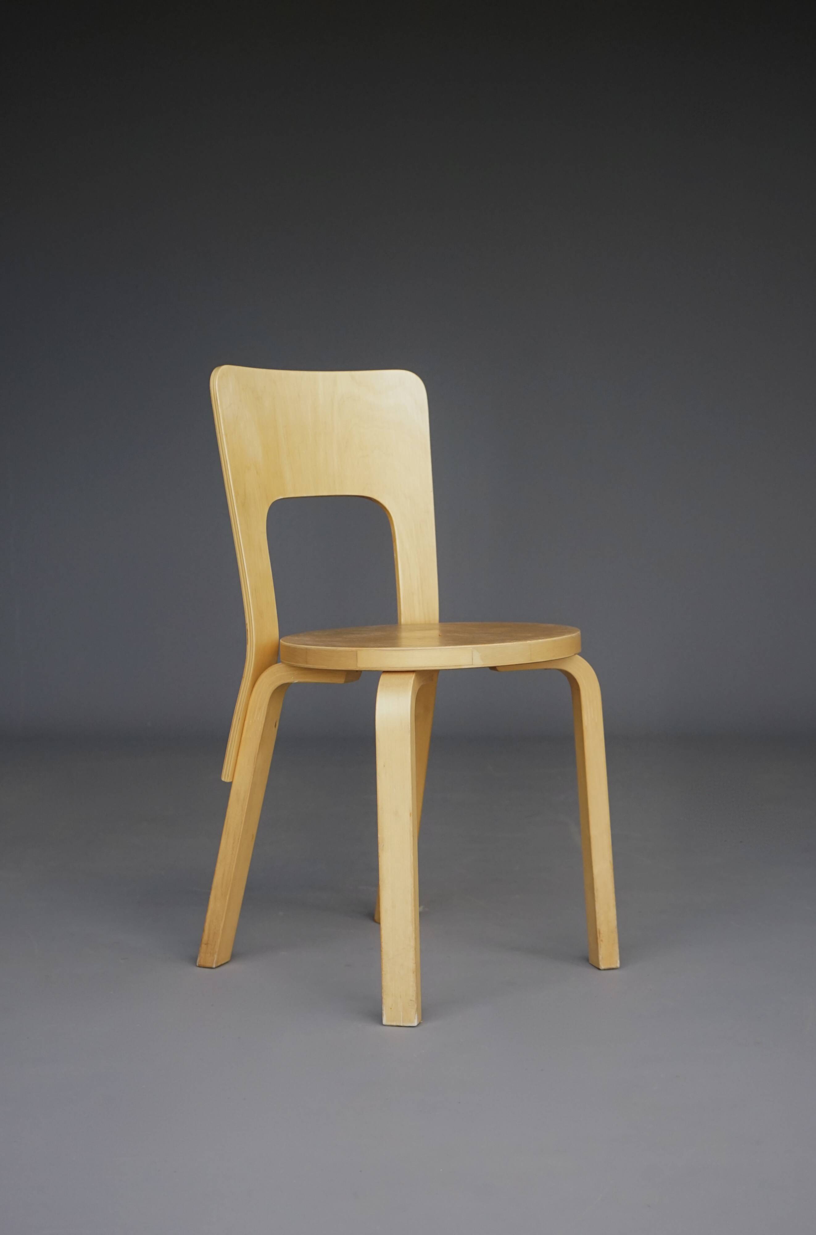 Model 66 chair by Alvar Aalto for Artek, 1980's