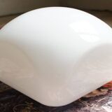 Plafonnier/Applique murale opaline blanche "milky"