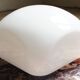 White opaline ceiling light/wall light "milky"