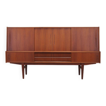 Teak highboard, Danish design, 1970s, production: Denmark
