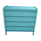 Commode années 60 70 repeinte en bleu