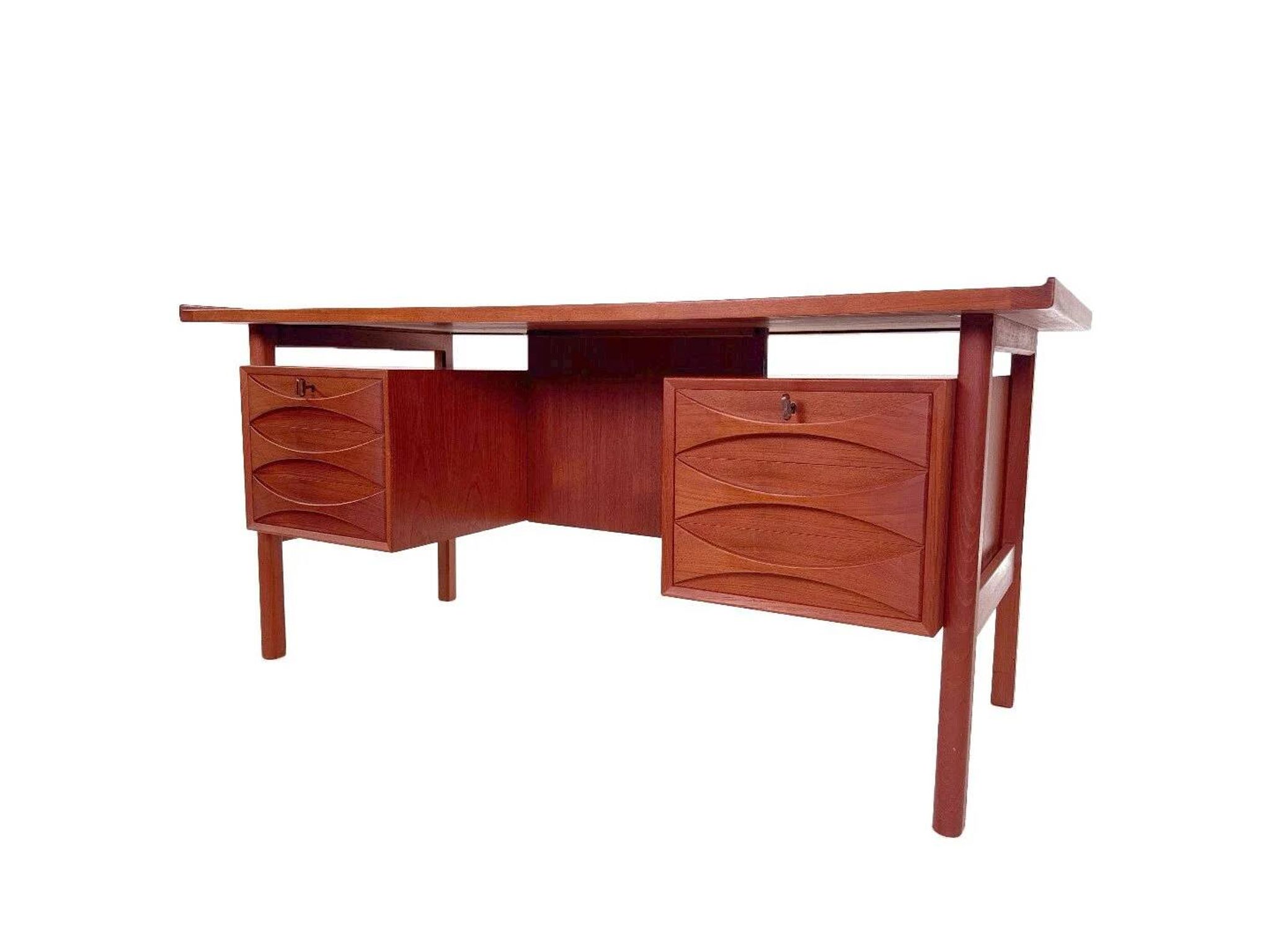 Vintage desk model 75 by Niels Clausen in teak - NC Møbler, Denmark 1960s