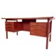 Vintage desk model 75 by Niels Clausen in teak - NC Møbler, Denmark 1960s