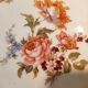 6 mismatched dessert plates decorated with roses