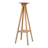Industrial painted wooden tripod Console with rich patina, France 1900s