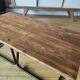 Industrial metal and wood coffee table