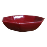 Charolles earthenware salad bowl/deep dish in burgundy color
