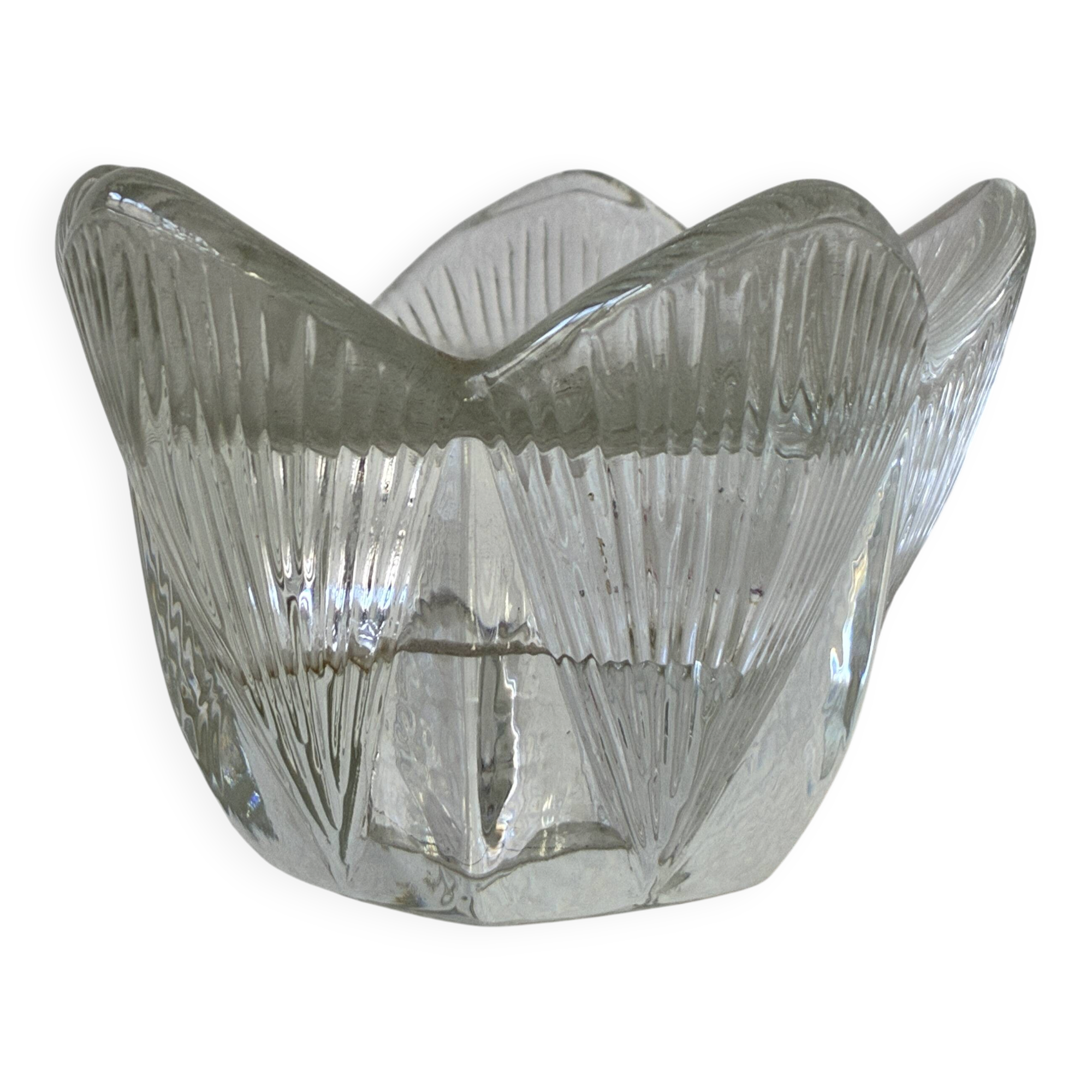 Bougeoir verre forme tulipe
