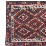 Anatolian Kilim Rug: 1900s Turkish Wool Flatweave, Geometric Tribal Design