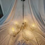 5-branched chandelier by Sciolari, Italy, space age, 1970