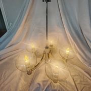 5-branched chandelier by Sciolari, Italy, space age, 1970