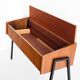 Console vintage en teck et fer laqué. Style scandinave. France, années 1960