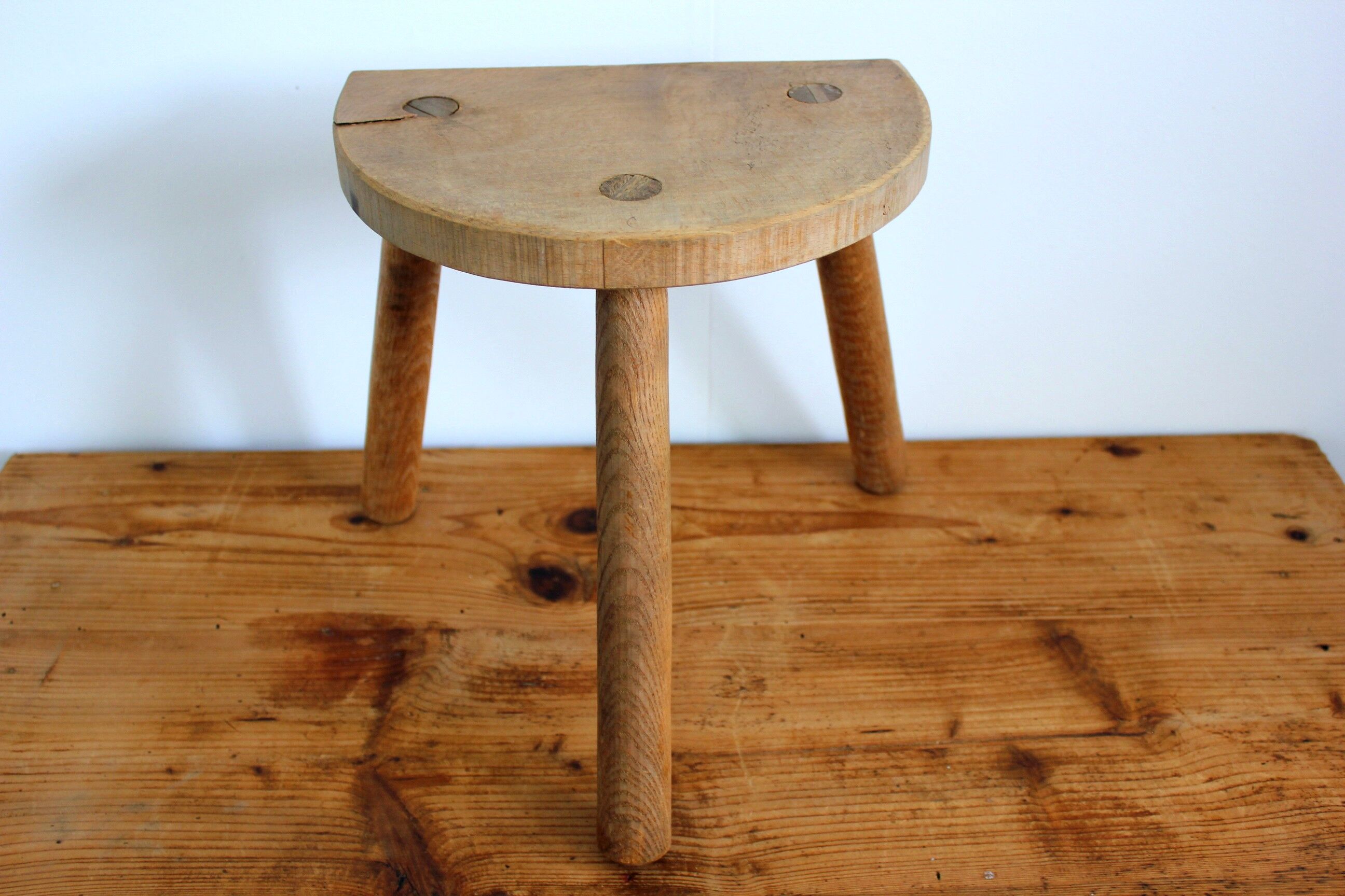 Vintage tripod wooden stool