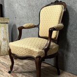 Series of 4 Napoleon III period armchairs in mahogany circa 1850