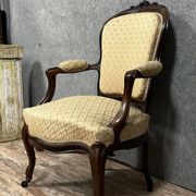 Series of 4 Napoleon III period armchairs in mahogany circa 1850