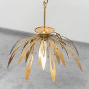 Lampadario en laiton en forme de fleur des années 70 vintage modernariato