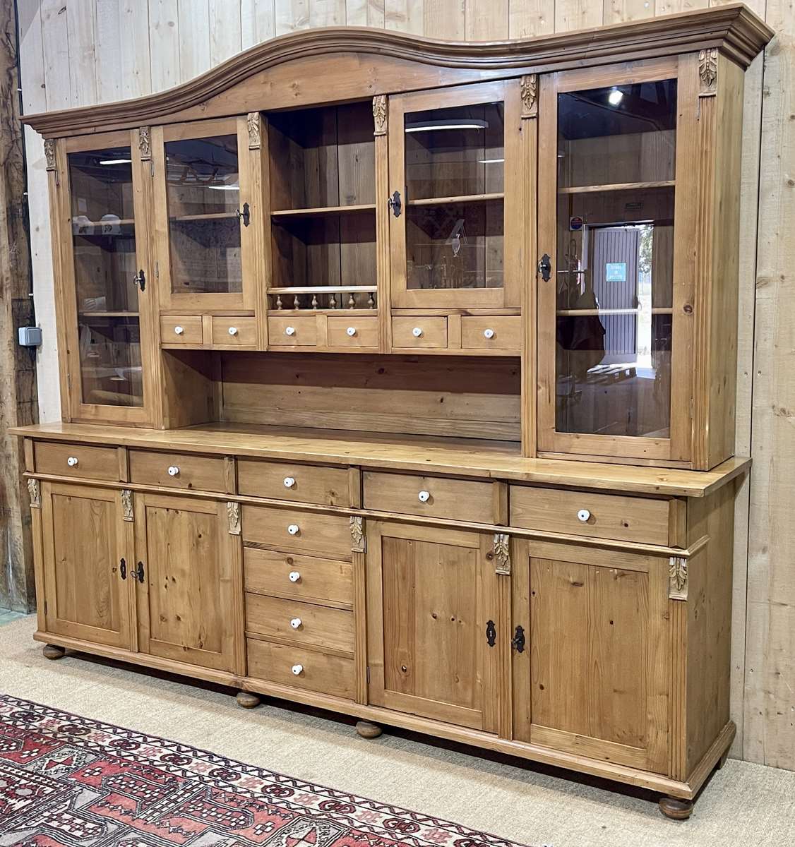 Cabinet 2 bodies in fir from eastern europe, work of the 1970s