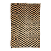 Tapis vintage à damier - 227 x 171 cm