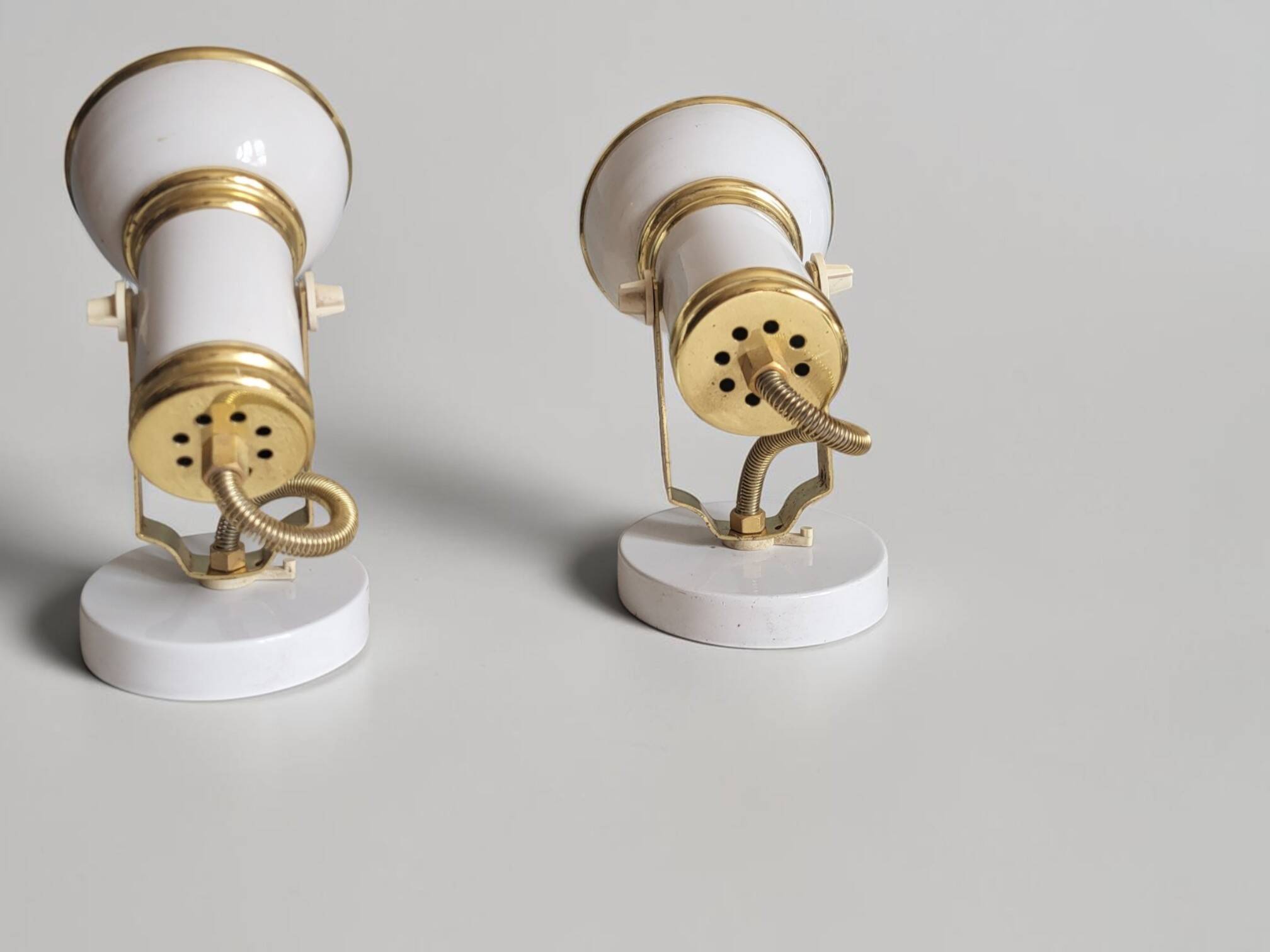 Space Age wall lights pair from the 1970s.