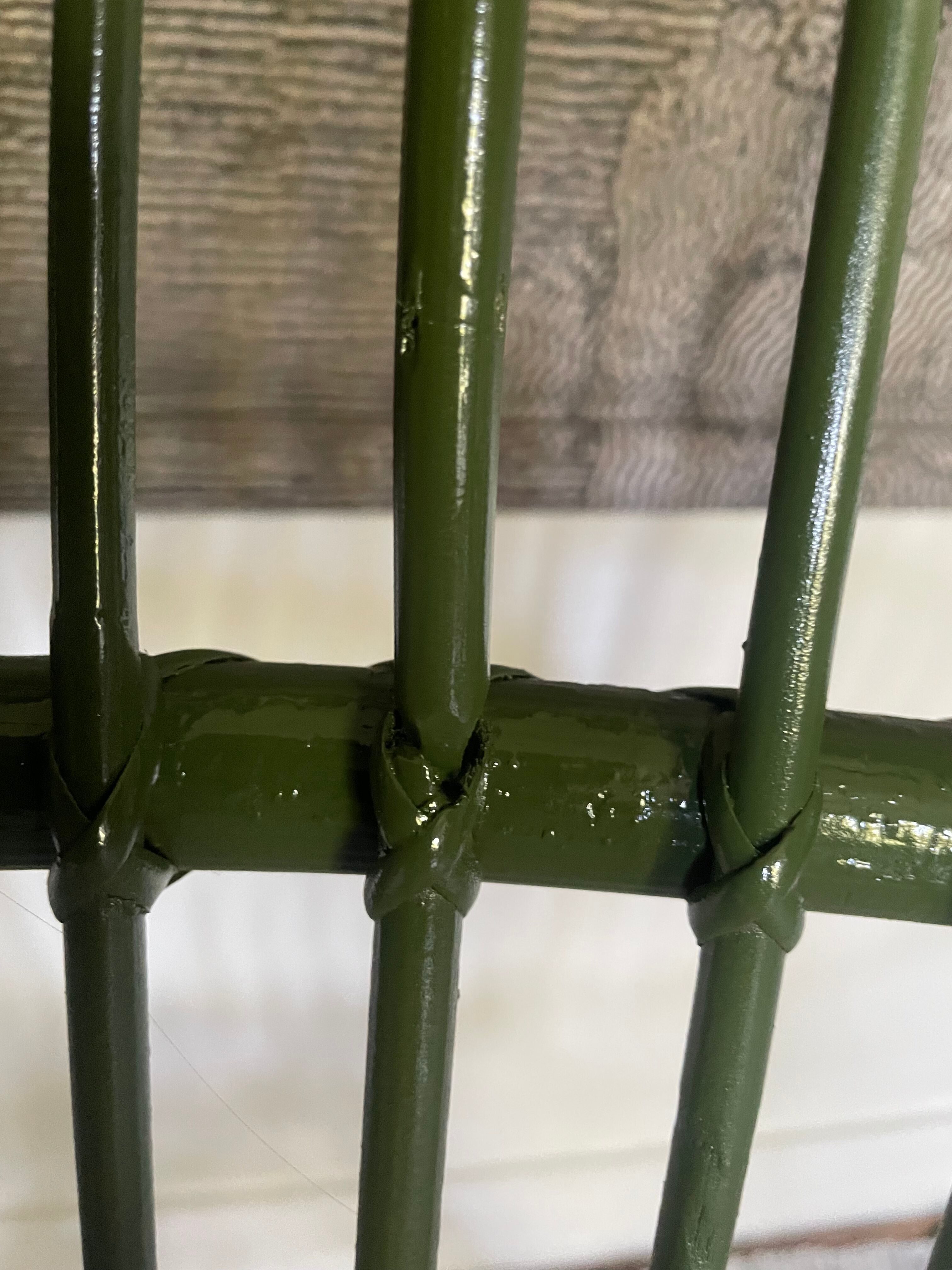 Green rattan armchair