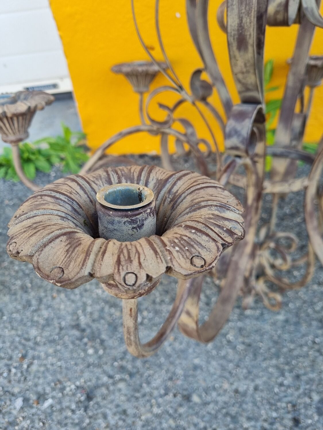 Chandelier candlesticks struck and forged iron