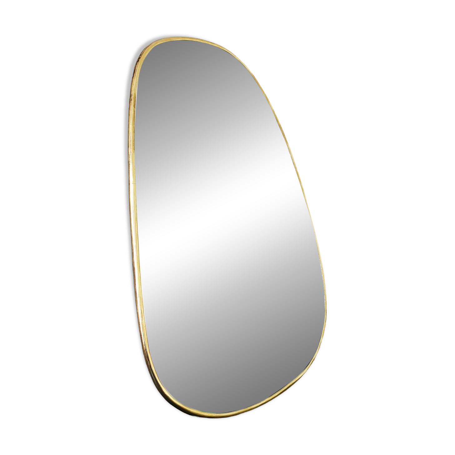 Marrakech mirror in gilded brass – 53×35 cm – handcrafted Moroccan production