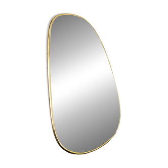 Marrakech mirror in gilded brass – 53×35 cm – handcrafted Moroccan production