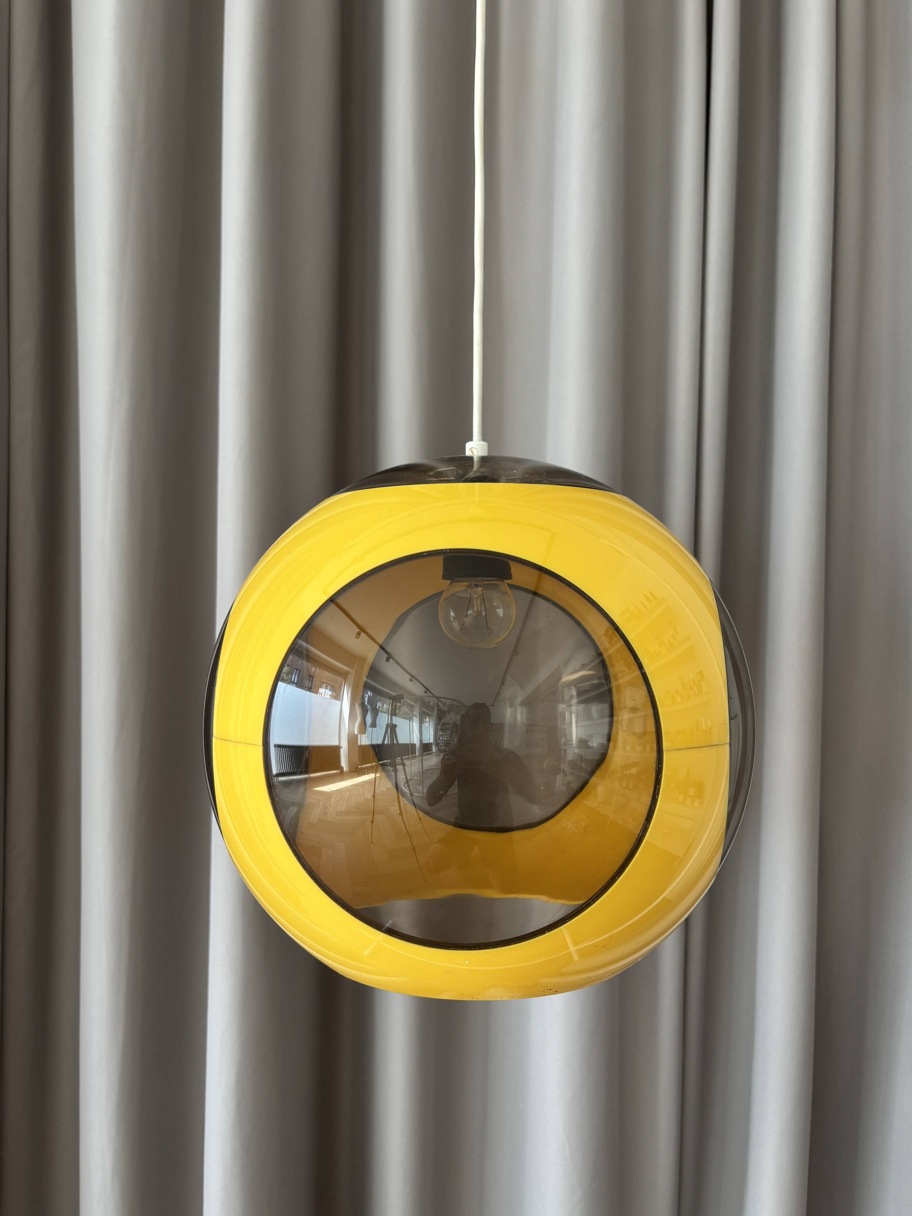 Vintage 1970s Massive Bug Eye Space Age Pendant Lamp