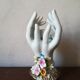 Vase hands in biscuit