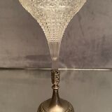 Vase bouquetière cornet in cut crystal Louis XVI style late nineteenth early twentieth