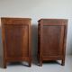 Pair of Art Deco bedside tables from 1930 in carved wood and red marble
