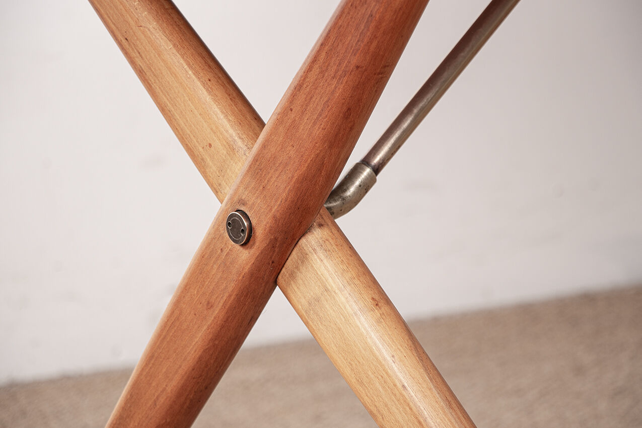 Danish dining table in teak, beech, and brass, model AT 303 Hans Wegner.