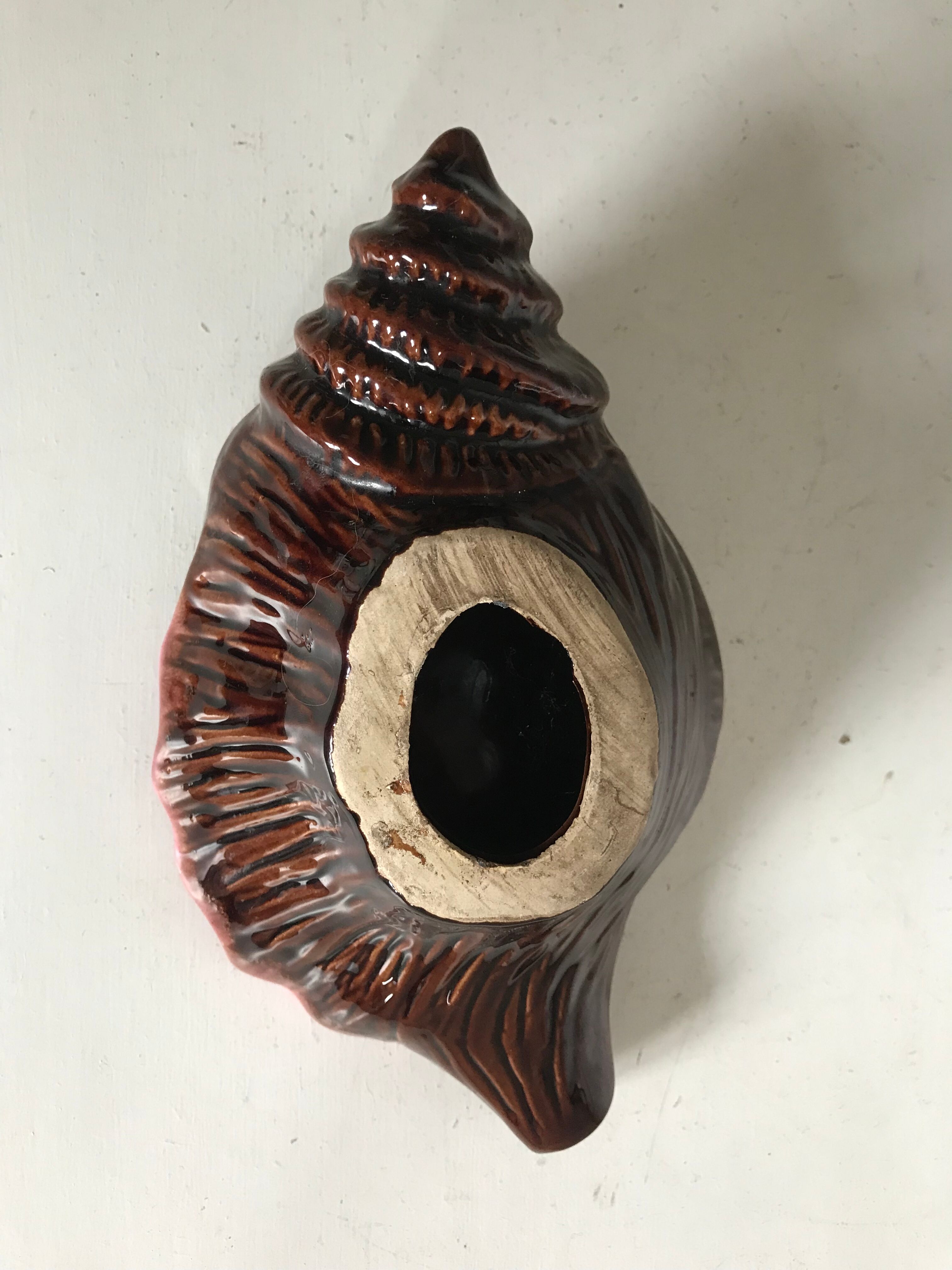 Empty vintage ceramic pocket