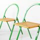 2 Chaises pliantes en cannage Giorgio Cattelan