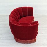 1960s danish vintage 2 seater "banana" sofa