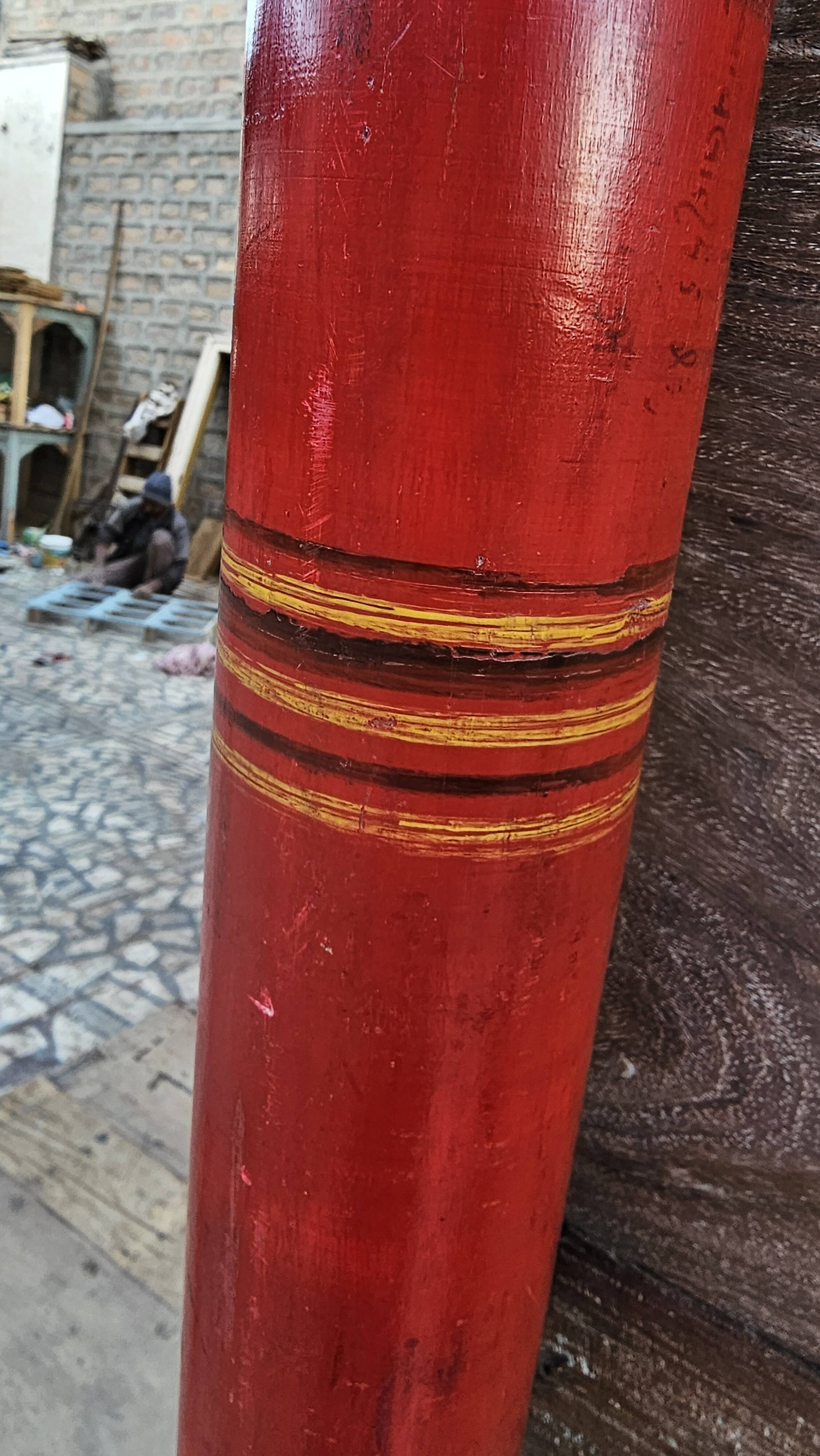 Antique mirror in Burmese teak.