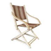 Chaise de plage/camping pliante vintage en bois
