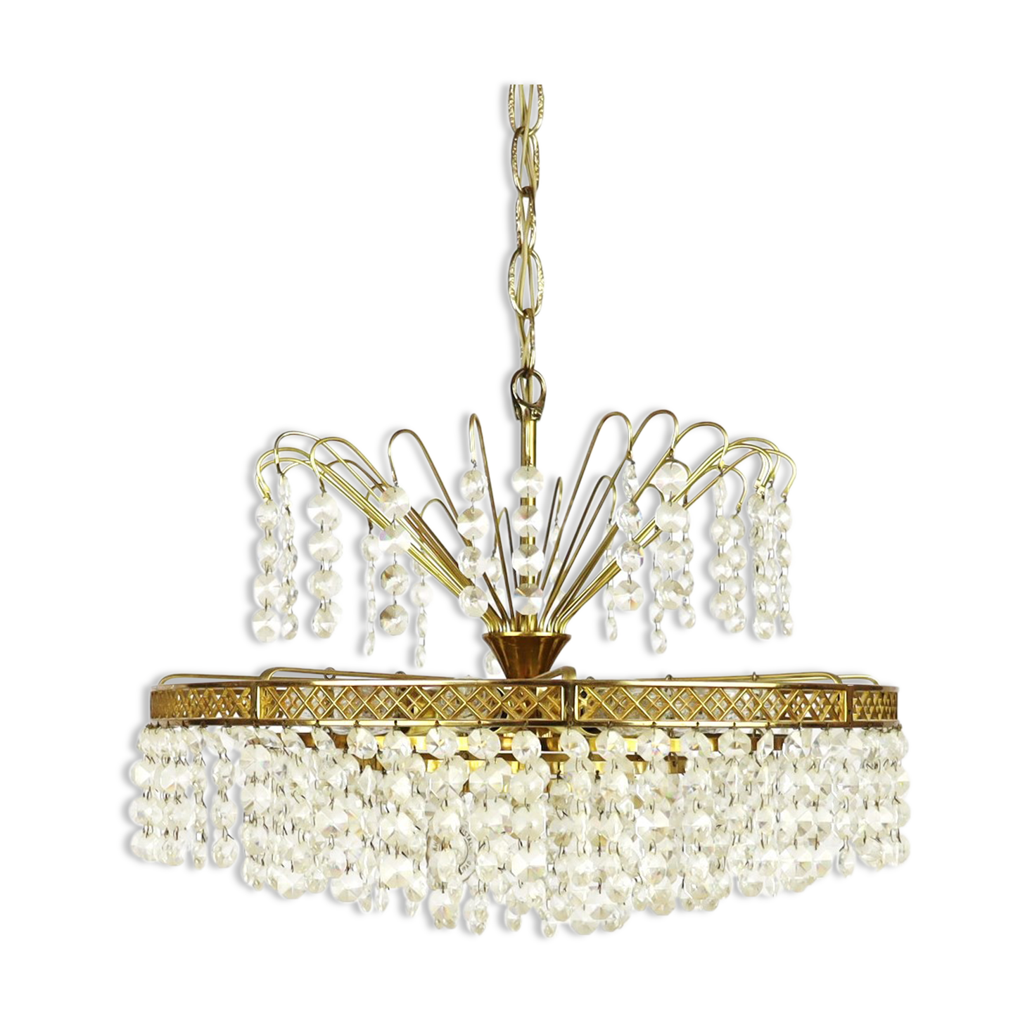 Lustre en cristal années 50