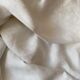 Old tablecloth in white cotton and monogram