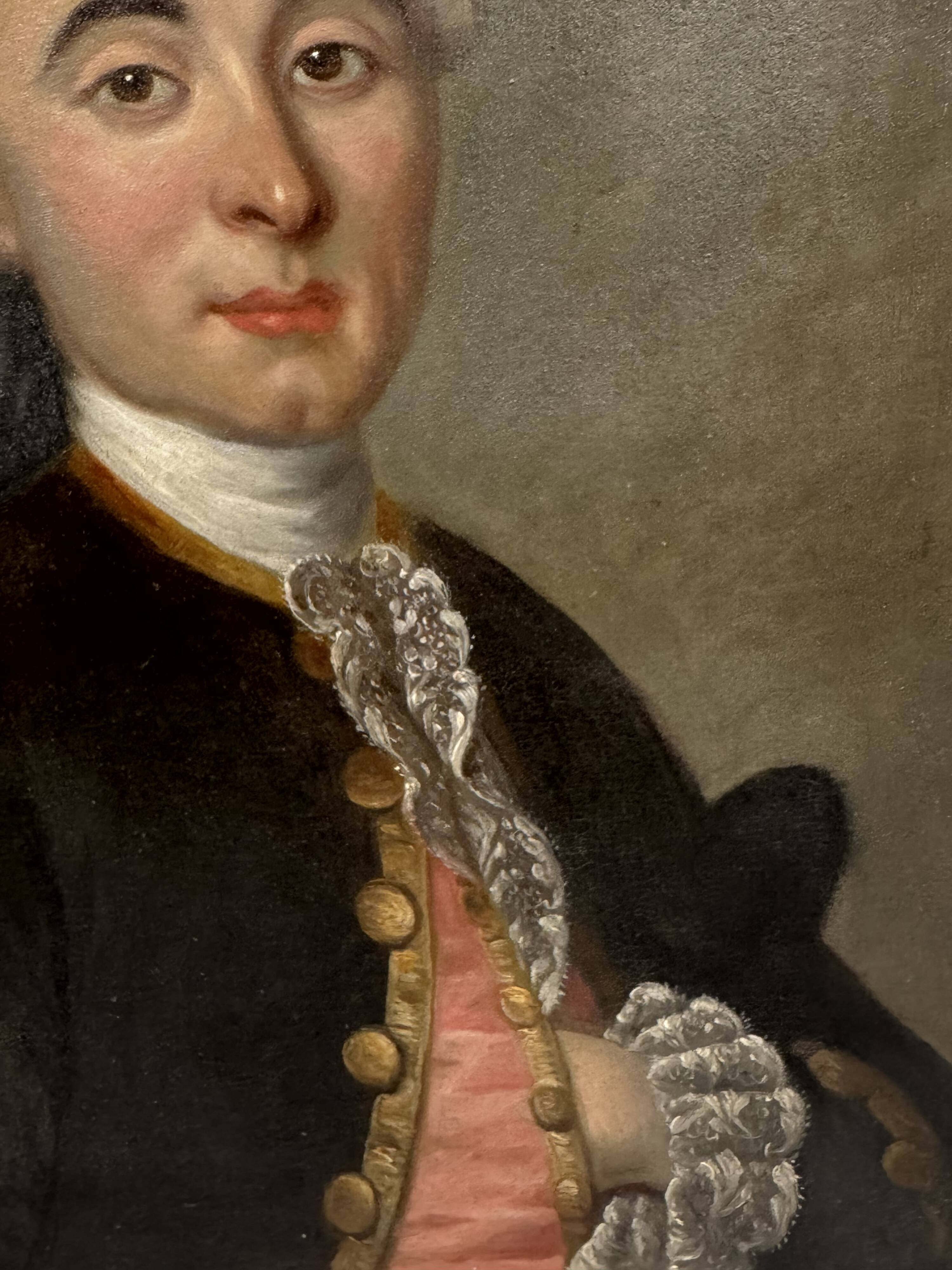 Portrait d’un aristocrate, école française 1760-1785