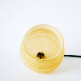 Small glass ball pendant from Clichy with flared neck, Yellow, 1930