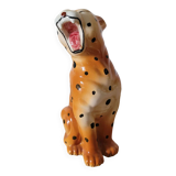 Leopard ceramic statuette - FG Francesco Guarino. 70-80